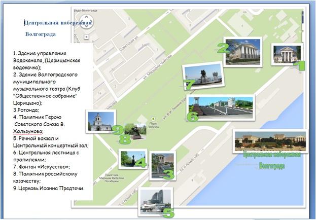 План волгограда с достопримечательностями
